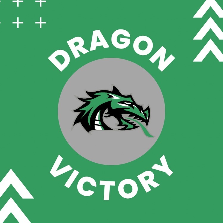 green dragon head with words dragon victory  